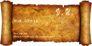 Vuk Ulrik névjegykártya
